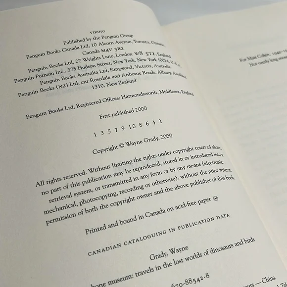 4/$20 The Bone Museum Travels in the Lost Worlds of Dinosaurs and Birds HC DJ - Picture 5 of 15